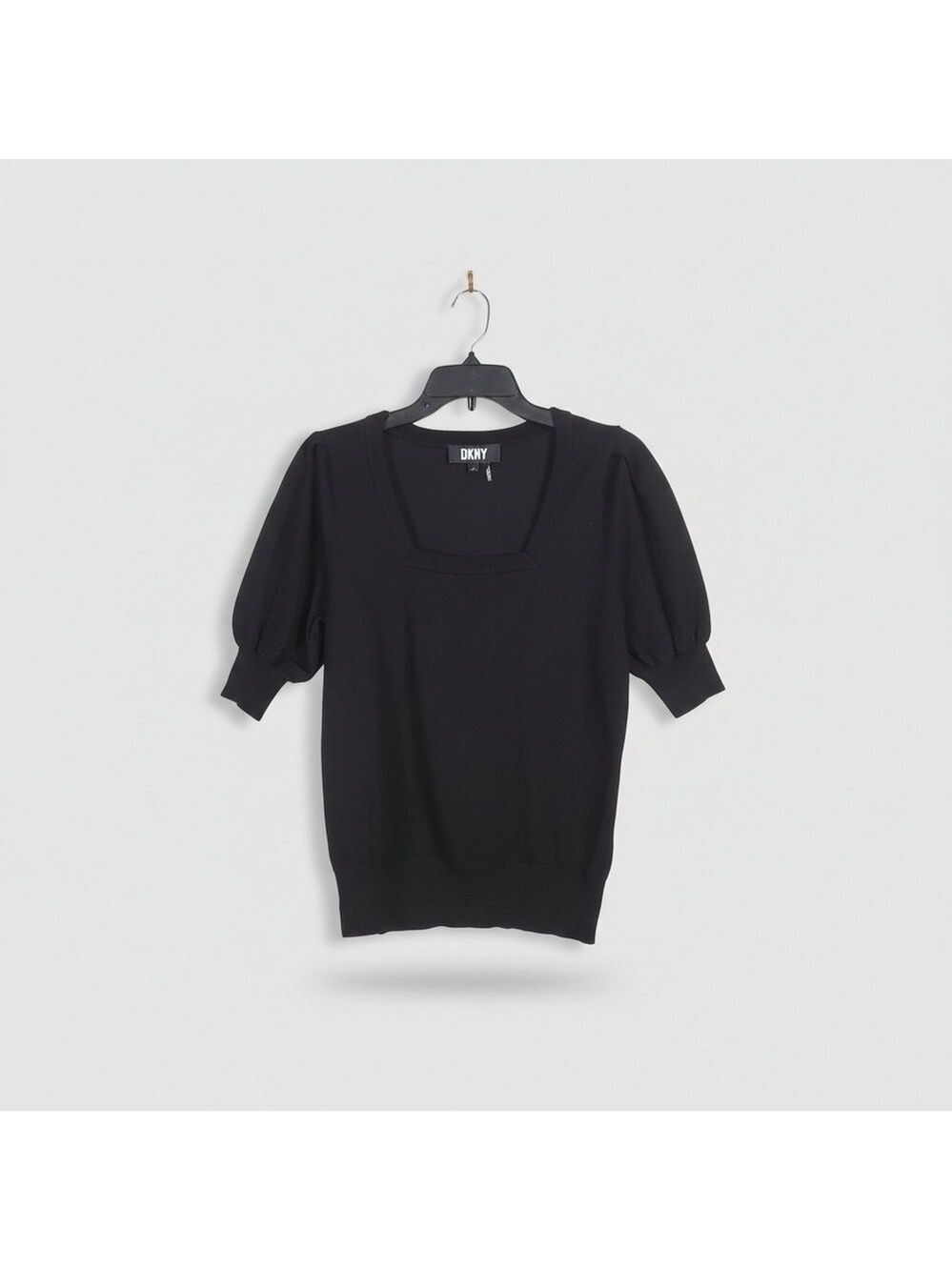 DKNY Black Puff Sleeve Top Women's Small